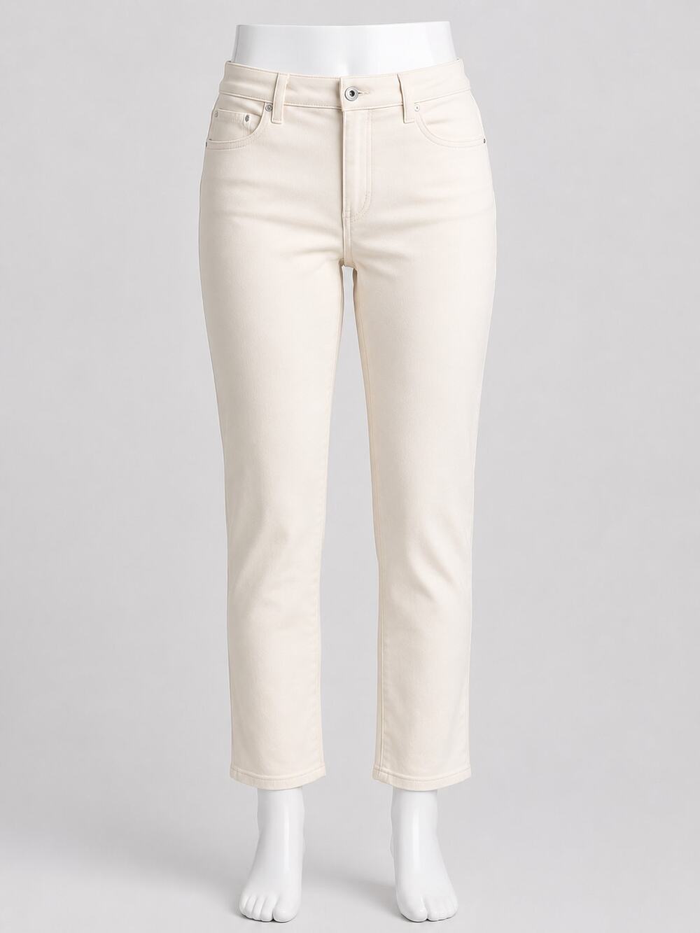 DL1961 Mara Instasculpt Off White Ankle Straight Jeans - Size 31